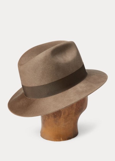 Fedora Ralph Lauren Hombre Kaki - Wool Felt - HCDWN7543